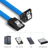 Ieron Sata kabelis 6gbps Sata 3 (0.5m) L formos 7 kontaktų Sata Iii kabelis su fiksavimo mechanizmu Hdd / Ssd duomenims standiesiems diskams, Sata Hdd/ssd, Cd ir Dvd įrenginiams, Sata I ir Ii, 20 colių, mėlynas