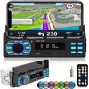 Automagnetola Ifrego Automobilinis radijas su Bluetooth, Automobilinis radijas Bluetooth Radijas automobiliui 1 Din su laisvų rankų įranga 7 spalvų Sd/tf/mp3/aux įvestis, Fm/am greito įkrovimo funkcija ir funkcija, 60 W x 4 Mobiliojo telefono laikiklis automobiliui
