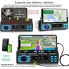 Automagnetola Ifrego Automobilinis radijas su Bluetooth, Automobilinis radijas Bluetooth Radijas automobiliui 1 Din su laisvų rankų įranga 7 spalvų Sd/tf/mp3/aux įvestis, Fm/am greito įkrovimo funkcija ir funkcija, 60 W x 4 Mobiliojo telefono laikiklis automobiliui