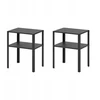 Ikea 2 vnt. Knarrevik naktinis staliukas - juodas 37x28 cm