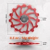 Impalapro dviračio pavarų perjungimo ratukai 15t/17t al7075 cnc su keraminiais guoliais - dviračio galinio pavarų perjungiklio skriemulys - shimano galinio pavarų perjungiklio ritinėlis - dviračio galinis pavarų perjungiklis - pavarų ratai