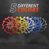 Impalapro dviračio pavarų perjungimo ratukai 15t/17t Al7075 Cnc su keraminiais guoliais - dviračio galinio pavarų perjungiklio skriemulys - shimano galinio pavarų perjungiklio ritinėlis - dviračio galinis pavarų perjungiklis - pavarų ratukai