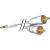 Inakustik 003100005 Star Jack adapteris 3,5 mm lizdas į 2 x Rca skirtas išmaniesiems telefonams, planšetiniams kompiuteriams ar kompiuteriams prijungti prie hifi stiprintuvo 0,5 m baltas ekranas nuo išorinių trukdžių