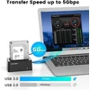 Indmem Sas į Usb 3.0 adapteris, Sas/sata kietojo disko skaitytuvo dėklo doko stotelė, skirta 2.5/3.5 colių Hdd Ssd su 12v/2a maitinimo adapteriu