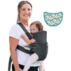 Infantino Swift Classic nešyklė - ergonomiška kūdikio nešyklė su 2 nešimo pozicijomis ir krepšiu, pilka reguliuojama kūdikio nešyklė su sėdyne klubui ir priekine kišene būtiniausiems daiktams laikyti, 300105