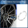 Infinauto Centravimo žiedai, 106mm Od 93.1mm Id automobilio ratlankio centravimo žiedai aliuminio lydinio sidabro spalvos 4vnt