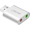 Stiprintuvas Inline® 33051s usb garso plokštė, aliuminio korpusas, sidabrinė