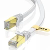 Inline Cat8 Lan kabelis 8m, 40gbps/2000mhz, plokščias, Stp Rj45