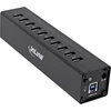 Inline® Usb 3.0 šakotuvas su aliuminio korpusu ir 4a maitinimo šaltiniu (10 prievadų), juodas