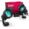 Innr Išmanus sodo prožektorius Xl, Zigbee, veikia su Hue* ir Alexa (reikalingas tiltelis), baltas ir spalvotas, Led prožektorius, lauko prožektorius, Ip67 atsparus vandeniui, pilnas komplektas (2 vnt.)