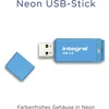 Integral 64gb Neon Mėlyna Usb 3.2 Gen 1 Flash Drive