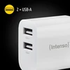 Intenso maitinimo adapteris W24aa Usb-a įkroviklis su 2 Usb-a prievadais, 24 W, baltas