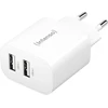 Intenso maitinimo adapteris W24aa Usb-a įkroviklis su 2 Usb-a prievadais, 24 W, baltas