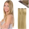 INTERVION Besiūlės Clip-in prisegamos 100% natūralios plaukų sruogos 30 cm 3 segtukai, blondinė 16