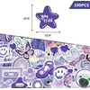 Iospkkio® 100 vienetų violetinės pasaulio lipdukai mieli pasaulio stiliaus estetiniai lipdukai mieloms mergaitėms nešiojamam kompiuteriui, sąsiuviniui, riedlentei, lagaminui paaugliams (violetiniai)