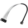 Ipolex Sff-8643 į Sata kabelį, Sff-8643 pagrindinis į 4x Sata taikinio kabelį, suderinamas su raid valdiklio kietuoju disku, 1 metras (3,6 pėdos)