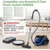 Isincer 2 vnt. Hepa filtras, suderinamas su Rowenta Cyclonic X-trem Power dulkių siurbliu Ro6984ea Ro6941ea Ro6963ea Ro6921ea Ro6971ea Ro6993ea (ro69 X X), atitinka Zr006001, originalus Oem Zr006001