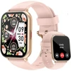 Išmanusis laikrodis moterims ir vyrams su bluetooth telefono funkcija, 1.85 colio hd ekranas, fitneso seklys, išmanusis fitneso laikrodis su pedometru, 110+ sporto režimų, širdies ritmo ir miego stebėjimas, suderinamas su ios ir android