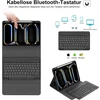 Iveoppe klaviatūra, skirta ipad pro 11 colių 2024 (m4), dėklas su klaviatūra, skirtas ipad pro 5-os kartos, magnetinė nuimama bluetooth qwertz dėklo klaviatūra, skirta ipad pro 11 colių 2024, juoda