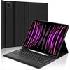 Iveoppe klaviatūra, skirta ipad pro 12.9 su jutikliniu kilimėliu, dėklas su klaviatūra, skirtas ipad pro 6-osios/5-osios/4-osios/3-iosios kartos, bluetooth qwertz magnetinė klaviatūra, skirta ipad 12.9 colių (6/5/4/3) 2018–2022, juoda