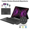Iveoppe klaviatūra, skirta ipad pro 12.9 su jutikliniu kilimėliu, dėklas su klaviatūra, skirtas ipad pro 6-osios/5-osios/4-osios/3-iosios kartos, bluetooth qwertz magnetinė klaviatūra, skirta ipad 12.9 colių (6/5/4/3) 2018–2022, juoda