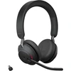 Jabra Evolve2 65 belaidės kompiuterio ausinės su mikrofonu, triukšmo slopinimas, microsoft teams sertifikuotos stereo ausinės su ilgai veikiančia baterija, usb-c bluetooth adapteris, juodos