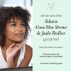 Jade Roller ir Gua Sha rinkinys - veido volelis ir masažo įrankis stangrinimui, raukšlių mažinimui ir akių patinimui mažinti - natūralios veido priežiūros priemonės