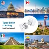 Jav adapterio kištukas, kelioninis jav adapteris su 3 usb 1 usb c (3.4 a), jav vokietijos kištuko adapteris, lizdo adapteris, maitinimo adapteris, kelioninis kištukas amerikai, kanadai, meksikai, tailandui, sieninis įkroviklis