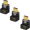 Jbstk 3 x 8k Hdmi kampinis adapteris 270 laipsnių, Hdmi jungtis 2.1, nuo vyriško iki moteriško, Hdmi 270 laipsnių kampo adapteris, paauksuotas, 8k @ 60hz / 4k @ 120hz, Earc, Hdr, Dolby