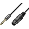Stiprintuvas J&d 6.35 mm į xlr kabelis, pvc apvalkalu 6.35 mm (1/4 colio) trs kištukas į xlr lizdą xlr į trs 1/4 subalansuoto stereo garso jungties adapterio kabelis garsiakalbiui kondensatoriniam mikrofonui gitaros mikšeriui stiprintuvui, 0.9 m