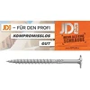 Jd-plus profesionalūs medvaržčiai su plokščia galvute, baltas galvanizavimas, i-star t40, skersmuo 8 mm, ilgis 80–450 mm, konstrukciniai varžtai, 50 vnt.