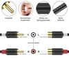 J&d Rca garso kabelio ilgiklis 0,9 m, Rca ilgiklis paauksuotas [audiowave Series] 2 Rca kištukai į 2 lizdus stereo garso kabelis su Pvc apvalkalu ir nailono pynimu
