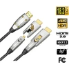 Jeirdus 1.5m (5ft) Aoc Hdmi šviesolaidinis kabelis 18gbps didelis greitis 4k60hz, su mažomis Micro ir standartinėmis Hdmi jungtimis, lengvas vamzdžių montavimas