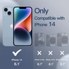 Jetech 5-in-1 silikoninis dėklas, skirtas iphone 14 6.1 colio telefonui, su 2 ekrano apsaugomis ir kameros apsauga, viso ekrano grūdinto stiklo plėvelė, ekrano apsaugos kamera, smūgiams atsparus telefono dėklas (kobaltas)
