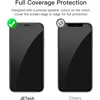 Jetech ekrano apsauga, skirta iphone 11/iphone xr 6,1 colio, juodas kraštas, 9h grūdinto stiklo ekrano apsauga neturi įtakos dėklui, grūdintas hd skaidrus, 3 vnt.