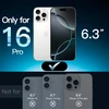Jetech ekrano apsauga, skirta iphone 16 pro 6.3 colių, grūdinto stiklo ekrano apsauga su lengvu montavimo įrankiu, neturi įtakos dėklui, hd clear, 3 vnt.