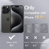 Jetech magnetinis silikoninis dėklas, skirtas iphone 15 pro 6.1 colio, suderinamas su magsafe, telefono dėklas su pilna kameros apsauga (juodas)