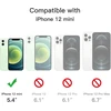 Jetech matinis dėklas, skirtas iphone 12 mini 5.4 colio, smūgiams atsparus karinis standartas, apsauga nuo kritimo, matinis permatomas galinis apsauginis telefono dėklas, atsparus pirštų atspaudams (žalias)