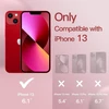 Jetech silikoninis dėklas, skirtas iphone 13 (6,1 colio), visapusiška apsauga, švelnus dėklas, atsparus smūgiams, su mikropluošto pamušalu (raudonas)