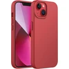 Jetech silikoninis dėklas, skirtas iphone 13 (6,1 colio), visapusiška apsauga, švelnus dėklas, atsparus smūgiams, su mikropluošto pamušalu (raudonas)