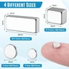 Jianta 350 neodimio magnetų rinkinys, 4 dydžių 10 x 4 x 2 mm, 5 x 4 x 3 mm, 5 x 1 mm, 3 x 1 mm mažų magnetų rinkinys, mini magnetai su stipriais klijais, apvalūs + stačiakampiai šaldytuvui, biurui, lentai