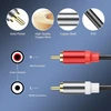 Jsadzkj 1.8 m 2 rca prailginimo laidas 2rca į 2rca stereo audio laidas 2rca vyriškas į 2rca vyriškas audio laidas 2rca adapterio prailginimo laidas, skirtas hdtv stiprintuvui hi-fi sistemai garsiakalbiui