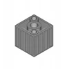 Jungtis kubas profiliams 20x20x1,5 mm, H tipas, pilka