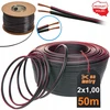 Juodas 2x1.00 mm² Led laidas, 50 metrų, varinis