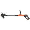 Juodas+decker akumuliatorinis vejos kraštu pjaustytuvas (18v 2.0 Ah, 28 cm pjovimo plotis, Powercommand Easy Feed, su akumuliatoriumi ir įkrovikliu) Stc1820epc