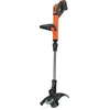 Juodas+decker akumuliatorinis vejos kraštu pjaustytuvas (18v 2.0 Ah, 28 cm pjovimo plotis, Powercommand Easy Feed, su akumuliatoriumi ir įkrovikliu) Stc1820epc