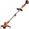 Juodas+decker Bcsta536b akumuliatorinis žoliapjovė (36 V, pjovimo plotis 33 cm), oranžinė/juoda ir visiškai automatinė vieno siūlo ritė (žoliapjovei, 10 m ilgio, 1,5 mm linijos skersmuo) A6481