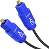 Kabeldirekt Toslink Slim optinis audio kabelis - 7,5 m - 2,5 ft - 2 mm plonas šviesolaidinis kabelis (toslink į Toslink, skaitmeninis S/pdif kabelis, stereo/stiprintuvas, namų kinas, XBOX One/ps4)