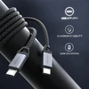 Kabeldirekt Usb C kabelis, greitas įkrovimas, nesulaužomos metalinės jungtys + nailono pynimas, Usb 2.0 - 2m (įkrauna 60w telefonus/nešiojamus kompiuterius - itin tvirtas - veikia kaip įkrovimo / duomenų kabelis, juodas)