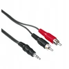 Kabelis 1x Mini Jack 3,5mm - 2x Cinch Rca 2m. Hama